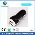 New design 2 usb port car potable charger with the ABS material